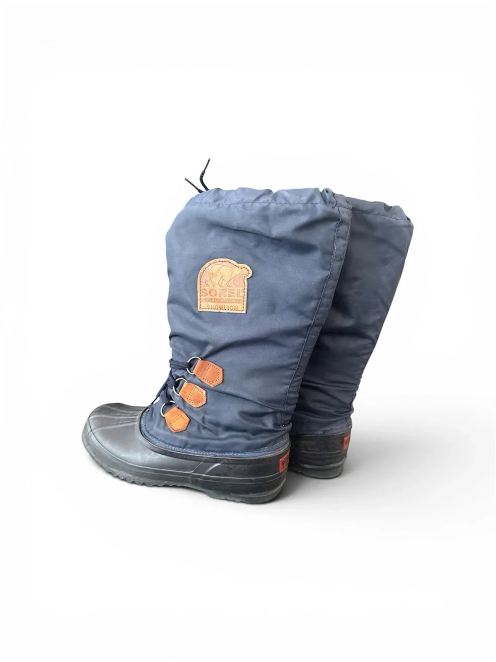 Woman’s Sorel Navy and Black Insulated Snowlion Snow Boots
